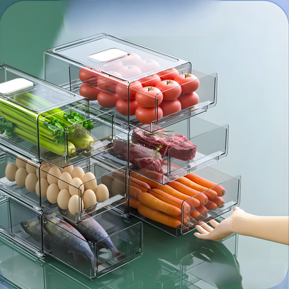 Caja Organizador Refrigerador Cocina Contenedores Con Tapa 🧊🍏